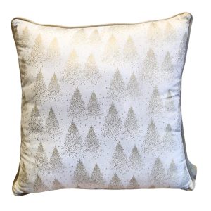Almofada Natal - Árvores Douradas Bonita almofada com Padrão Árvores Douradas Costa tecido liso