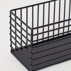 Cesto Metálico Preto Bonito cesto em metal preto