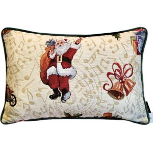 Almofada Decorativa - Pai Natal 30X50 Bonita almofada com Padrão Pai Natal Costa tecido liso