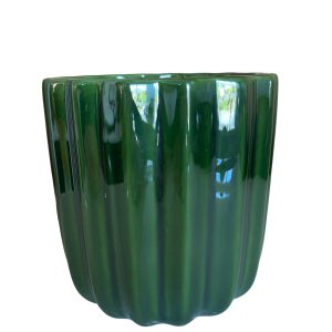Vaso Verde - Cerâmica Vidrada (alto) Bonito vaso/jarra em cerâmica cor verde musgo