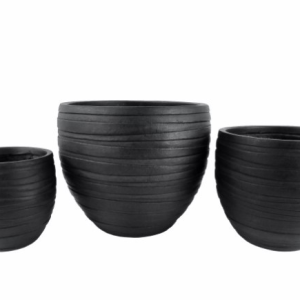 Vaso Fibra de Argila - Preto (Riscos 1 - Médio) Bonito vaso em fibra de argila Cor: preto
