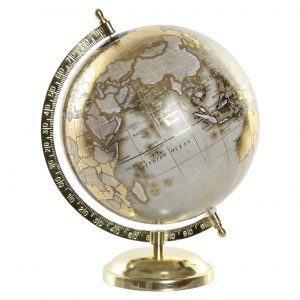 globo Alumínio e PVC Dourado Bonito Globo em metal e PVC Bege e Dourado