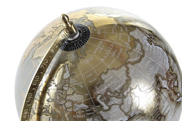 Globo Alumínio e PVC Bege/Dourado