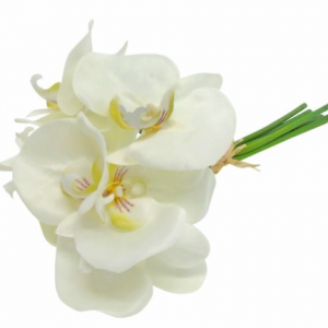 Flor Artificial - Ramo Flores Orquídea Bonito Ramo Artificial de Flores de Orquídea Toque e aspeto natural