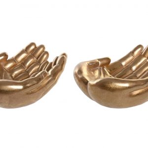 Bandeja/Despeja Bolsos - Mãos Bonita e Original Bandeja/Despeja Bolsos em Resina Dourada