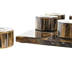 Jogo Galo Resina/Metal - Castanho Bonito, Original e Decorativo Jogo do Galo Resina/Metal – Castanho