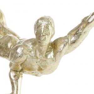 Figura Decorativa Ginasta - Vidro e Resina Bonita e original peça decorativa Base em Vidro, escultura em resina dourada