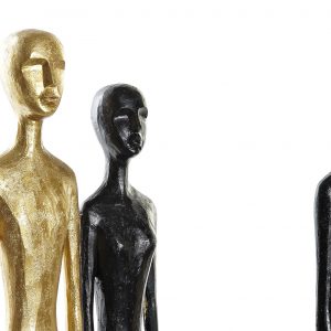 Figura Decorativa 2 Pessoas - Preto e Dourado Bonita e elegante peça/escultura decorativa em resina Preto e Dourado