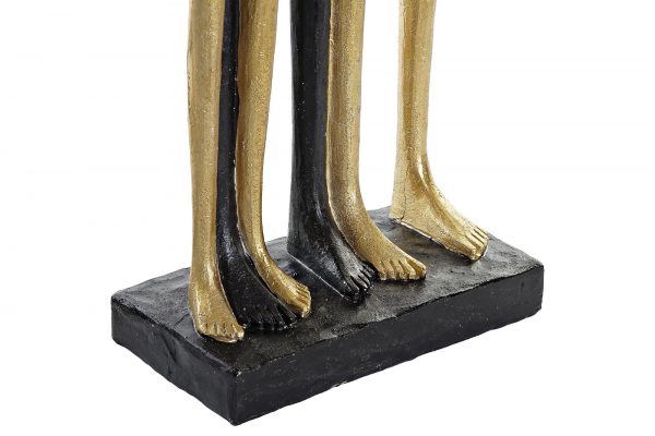 Figura Decorativa 2 Pessoas - Preto e Dourado