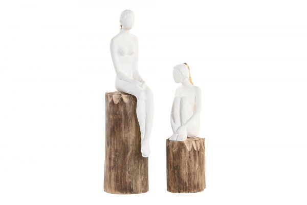 Figura Decorativa - Madeira/Resina (Alta)
