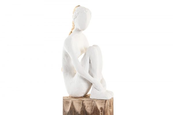 Figura Decorativa - Madeira/Resina (Alta)
