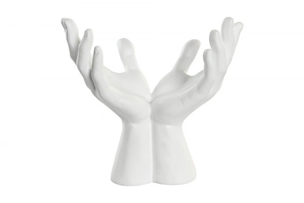 Figura Mãos - Resina Branco