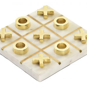 Jogo Galo Mármore e Metal Bonito, útil e original jogo do galo em mármore