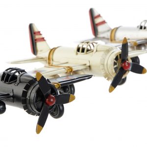 Dec. em Metal Avião – Bege Bonito objeto decorativo – avião em metal