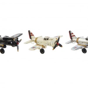 Dec. em Metal Avião – Bege Bonito objeto decorativo – avião em metal