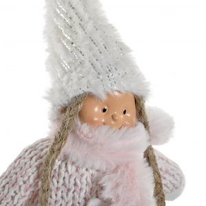 Boneca Poliester e Resina – Rosa Bonita Boneca Decorativa em Tecido