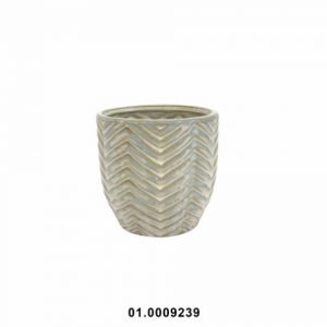 Vaso Cerâmica - Espinhado Bege Bonito Vaso em Cerâmica com padrão espinhado Cor: Bege