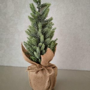Árvore Natal Pequena - Juta Bonita Árvore de Natal Mini com Base em Juta Artificial, mas com um aspeto muito natural