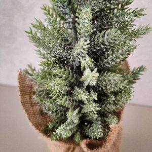 Árvore Natal Pequena - Juta Bonita Árvore de Natal Mini com Base em Juta Artificial, mas com um aspeto muito natural