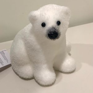 Urso Polar - Sentado Bonito Urso Decorativo Branco Material: Foam