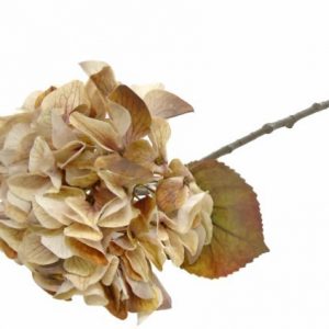 Flor Artificial - Hortência Bege Bonito e elegante pé de flor artificial com aspeto e toque natural