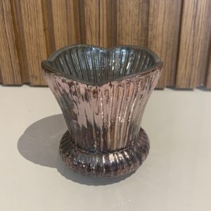 Jarra Cónica Riscas - Oxidado Bonita e original jarra em vidro Rosa efeito oxidado