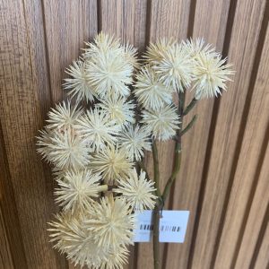 Haste Pompons Creme Bonito pé de flor artificial - pompons