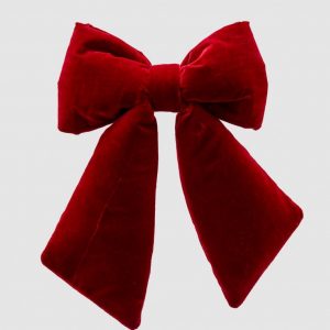 Laço em Veludo - Vermelho Bonito Laço em Veludo para Árvore de Natal