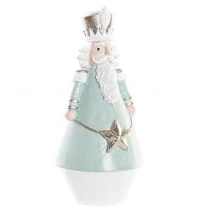 Quebra Nozes Verde Água Bonita peça decorativa de natal quebra-nozes Material - Resina