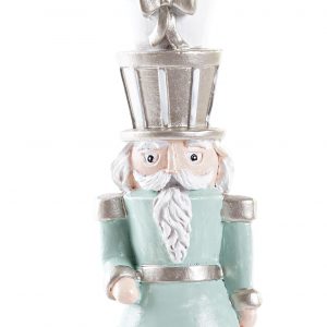 Quebra Nozes Verde Água Bonita peça decorativa de natal quebra-nozes Material – Resina