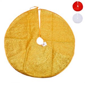 Base para Pé de Árvore - Dourado Bonita base para árvore de natal em tecido dourado