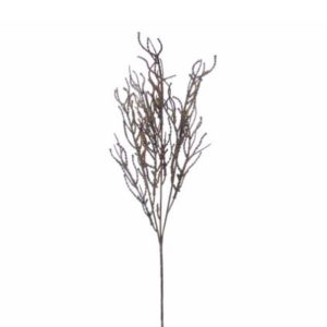 Pé de Folhagem . Ramo Castanho Bonito e elegante pé de flor artificial com aspeto e toque natural