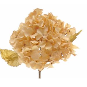 Flor Artificial – Hortência Bege Bonito e elegante pé de flor artificial com aspeto e toque natural
