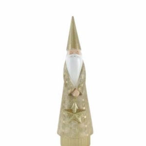 Pai Natal Decorativo Dourado Bonita peça decorativa em marfinite