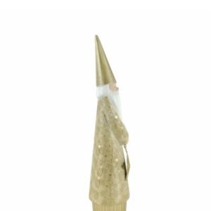 Pai Natal Decorativo Dourado Bonita peça decorativa em marfinite
