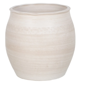 Vaso em Cerâmica Ceme Bonito Vaso em Cerâmica Cor Bege