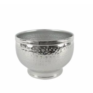 Centro de Mesa Metal Prateado - Pequeno Bonito Centro de Mesa em Metal Prateado
