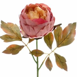 Pé de Peónia - Rosa Bonito e elegante pé de flor artificial com aspeto e toque natural