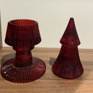 Árvore Vidro - Vermelha Bonita árvore em vidro vermelho Tealight