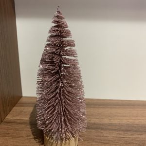 Mini Árvore Rosa Bonita mini árvore de Natal rosa com glitter