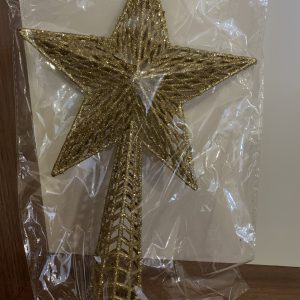 Topo Árvore - Estrela Dourada Bonita estrela topo de árvore de Natal Estrela Dourada