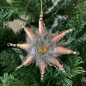 Pendente Estrela Rosa Bonita estrela rosa pendente para árvore de Natal