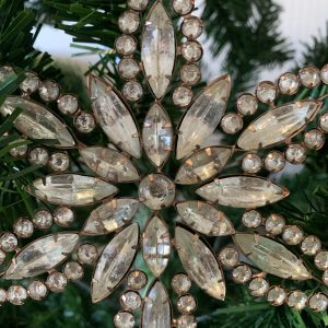 Estrela Pendente Rosa Gold Bonita estrela com pérolas pendente para árvore de Natal
