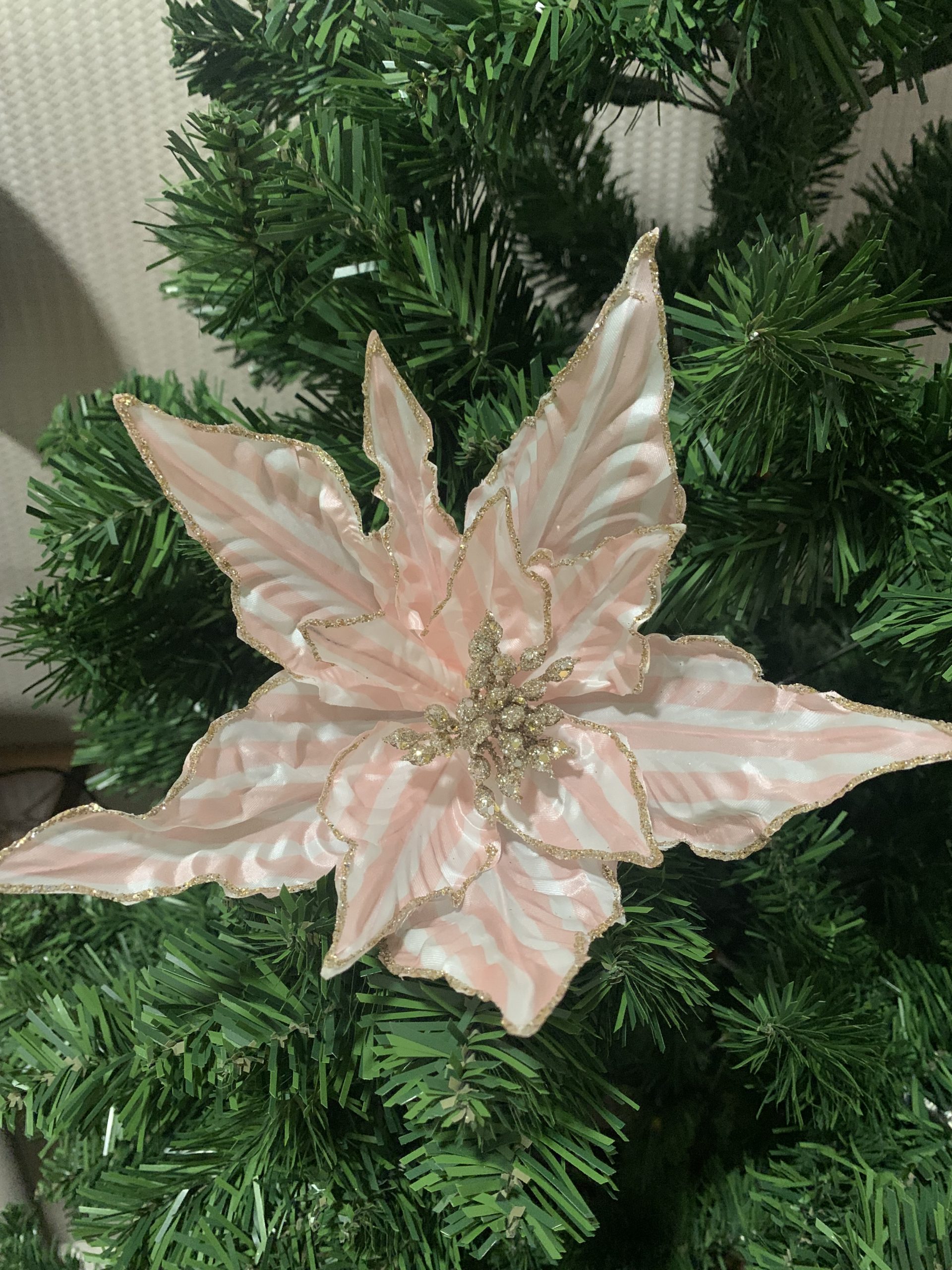 Flor Clip - Riscas Rosa