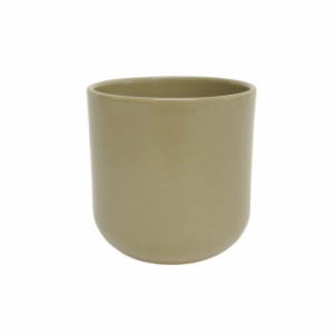 Vaso Cerâmica Grés - Bege/Taupe Bonito Vaso em Grés