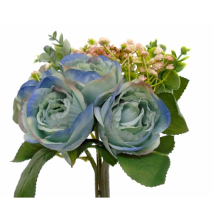 Ramo Rosas – Azul Bonito ramo de flores artificiais, mas com toque e aspeto natural