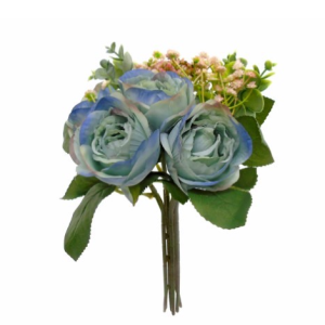 Ramo Rosas – Azul Bonito ramo de flores artificiais, mas com toque e aspeto natural