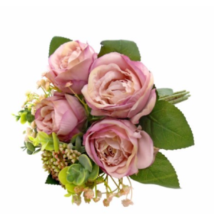 Ramo Rosas – Rosa Bonito ramo de flores artificiais, mas com toque e aspeto natural