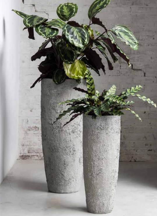 Vaso Fibra de Cimento - Texturado Cinza