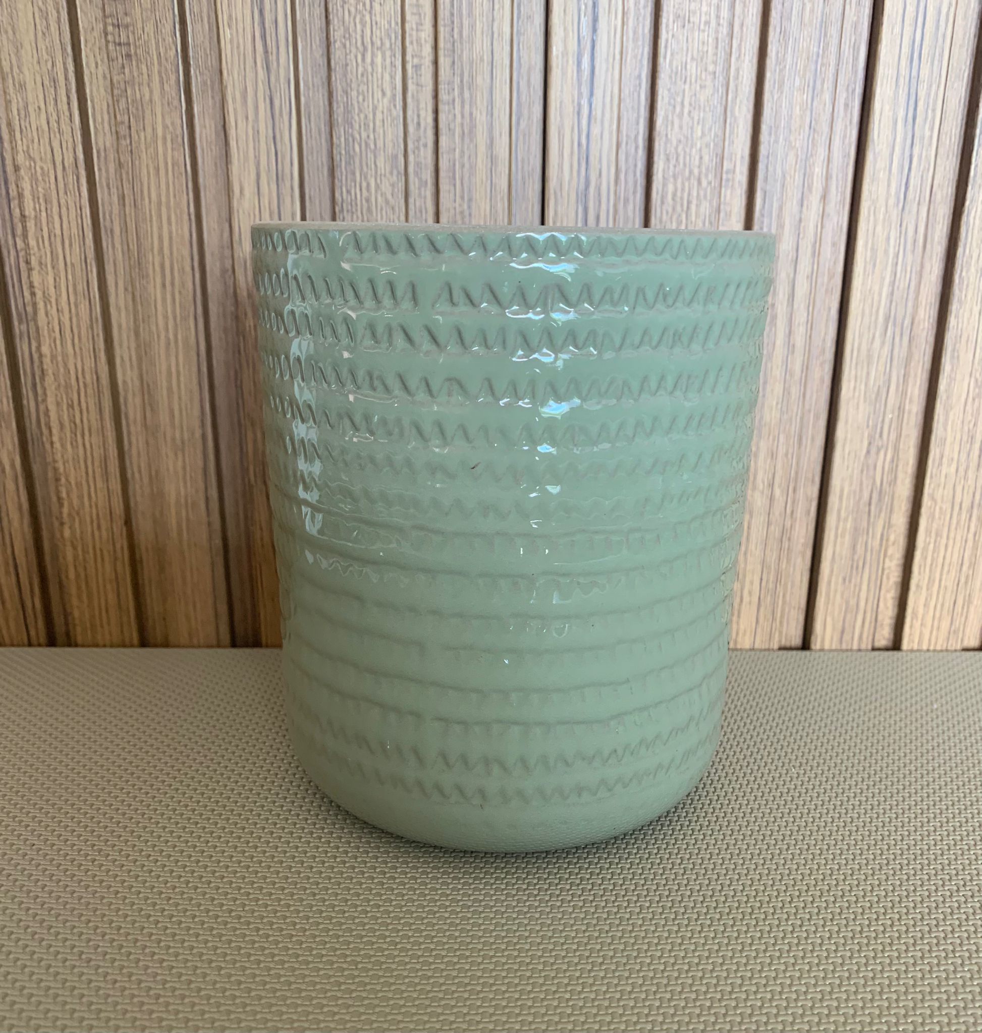 Vaso Grés Cerâmica – Verde Claro
